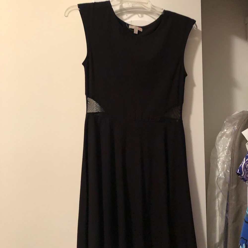 GB short black mesh cutout dress